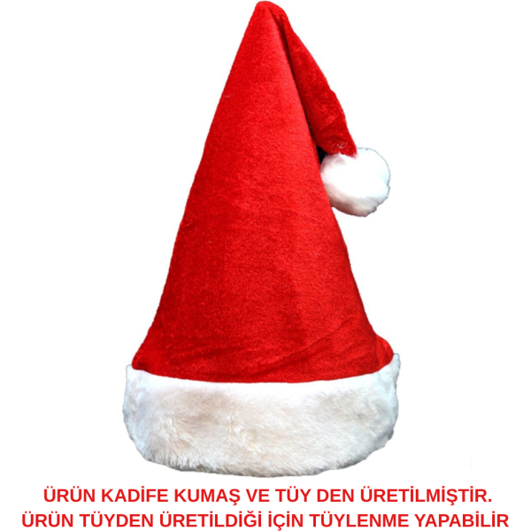 Tegan Unisex Seksi Kadife Yılbaşı Şapkası TG279302