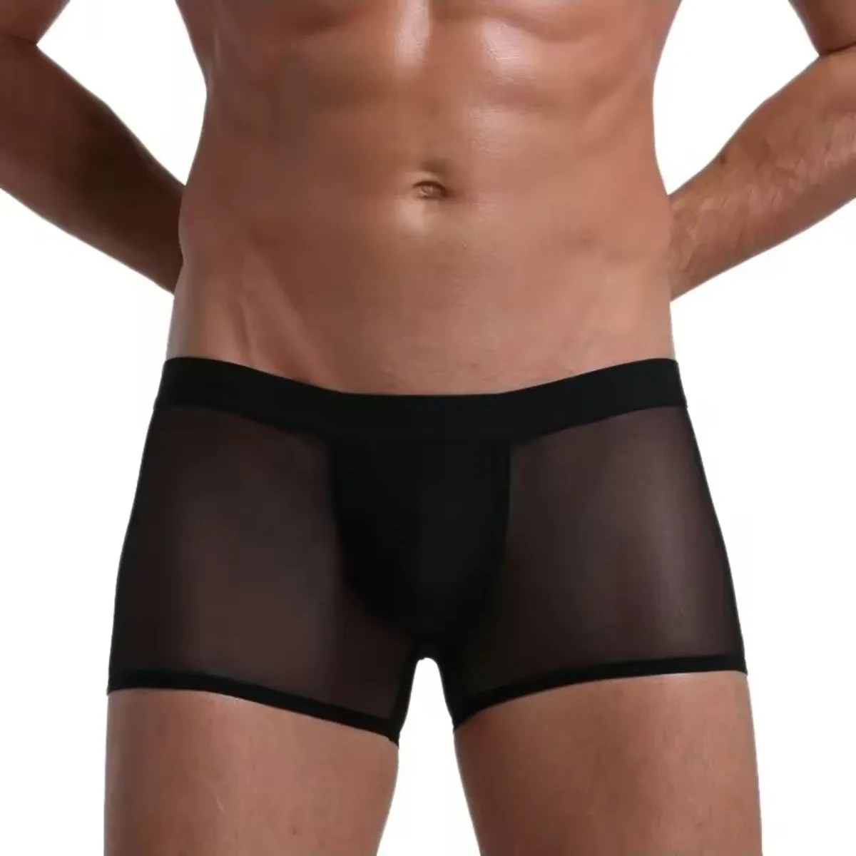 Tegan Fantezi  Transparan Tül Erkek Boxer  Fantezi Tanga TG274603 - Görsel 4