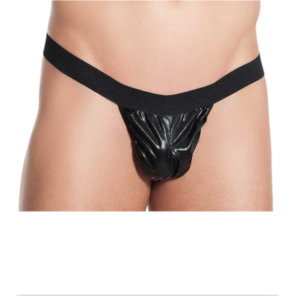 Tegan Fantezi Siyah Lame Seksi Erkek String - Tanga TG274589