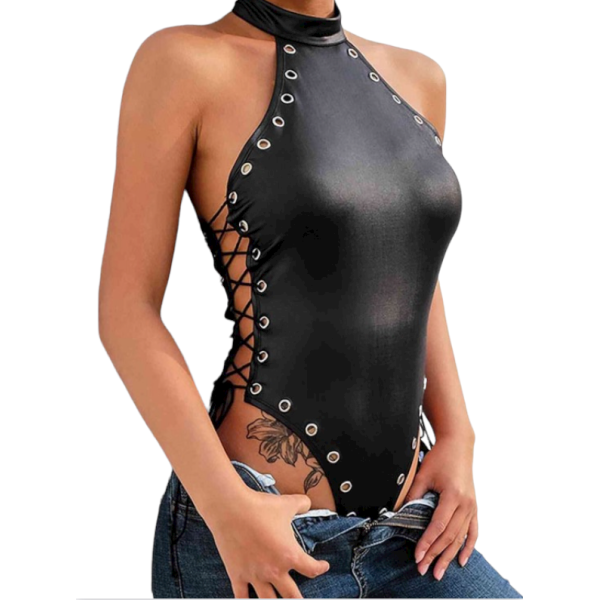 Tegan Fantezi Yanları Kuş Gözlü Yandan Bağlamalı  Seksi Babydol TG275426