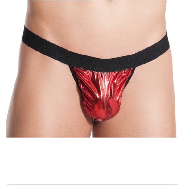 Tegan Fantezi Kırmızı Lame Seksi Erkek String - Tanga TG274590