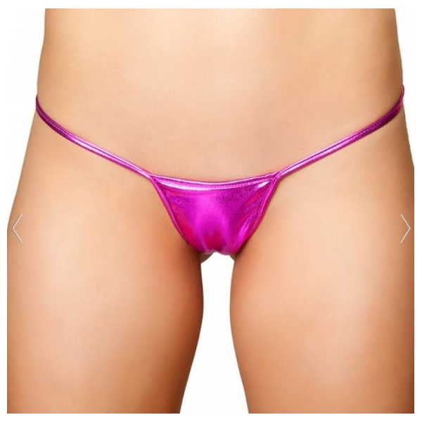 Tegan Büyük Beden Fantazi Pembe Lame Stirng - Tanga TG271287-B