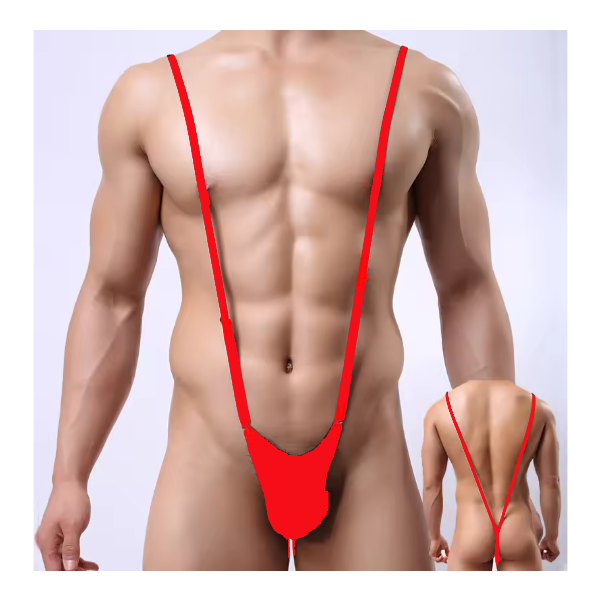 Tegan Fantezi  Lastikli Kırmızı Erkek String - Tanga TG274615 - Görsel 3