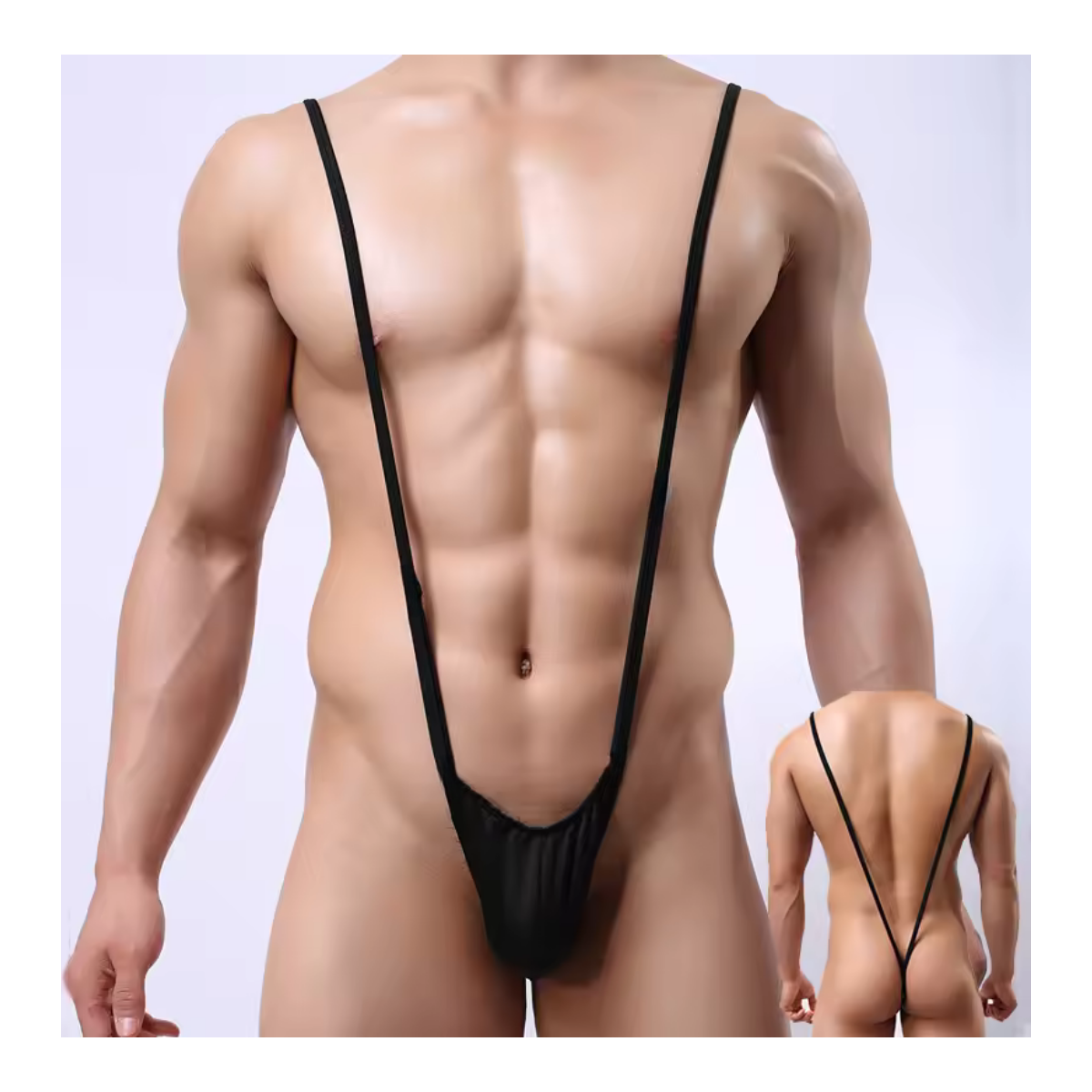 Tegan Fantezi Lastikli Siyah Erkek String – Tanga TG274616 - Görsel 3