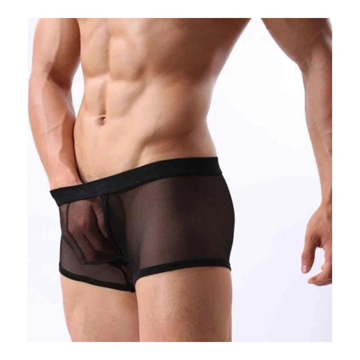 Tegan Fantezi  Transparan Tül Erkek Boxer  Fantezi Tanga TG274603 - Görsel 3