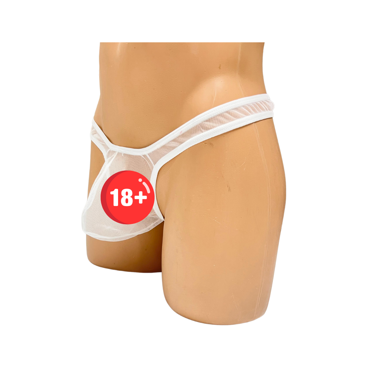 Tegan Fantezi Seksi Beyaz Transparan Erkek İç Çamaşırı TG274584 - Görsel 2